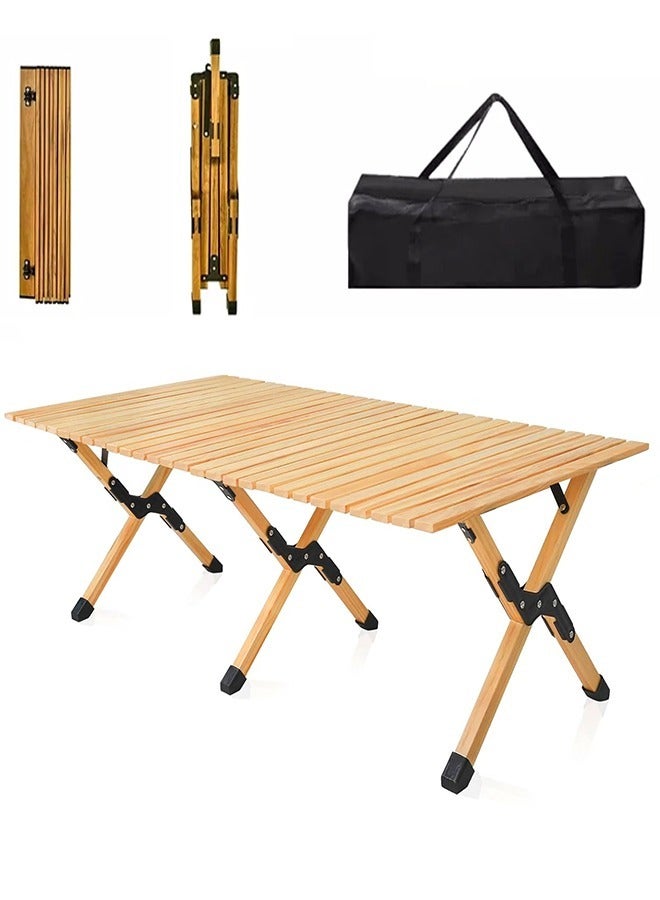إسكدنيا طاولة رحلات و تخييم خشبية قابلة للطي 60*120 سم - Image 2