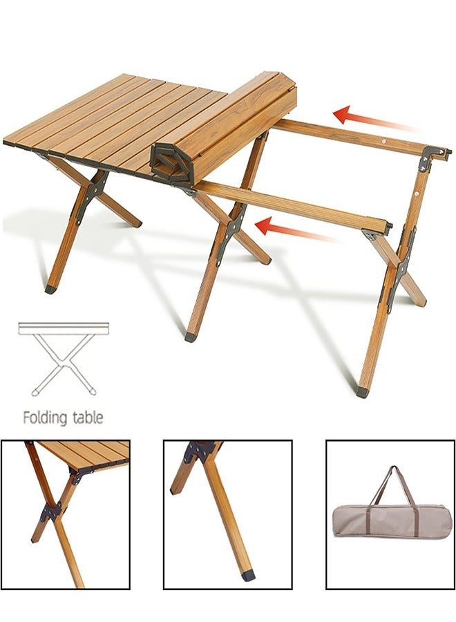 إسكدنيا طاولة رحلات و تخييم خشبية قابلة للطي 60*120 سم - Image 5