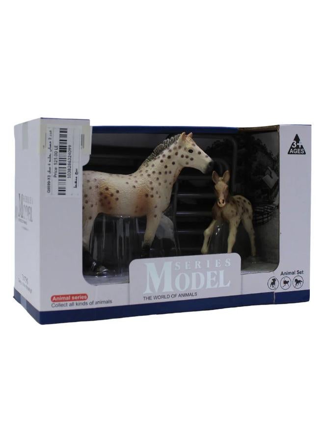 The World of Animals Model Series – 2 Horses Figurines - Image 1