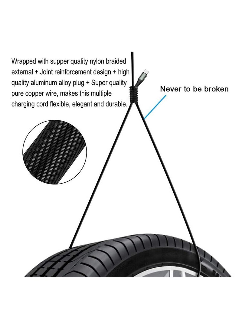 W USB-C to USB-C Fast Charging Cable 60W, 1.2 Meter Nylon Braided Type-C PD Cable, Compatible with MacBook Pro, iPad Air, Samsung S21 Ultra – Durable, Tangle-Free, High-Speed Data Transfer - Image 5