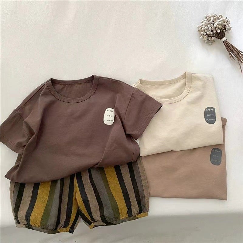 100 Cotton Boys' Short-Sleeved T-Shirt Summer Wear Children'S Children'S Baby'S Western-Style Printed All-Match Casual Korean Style Top - Image 4