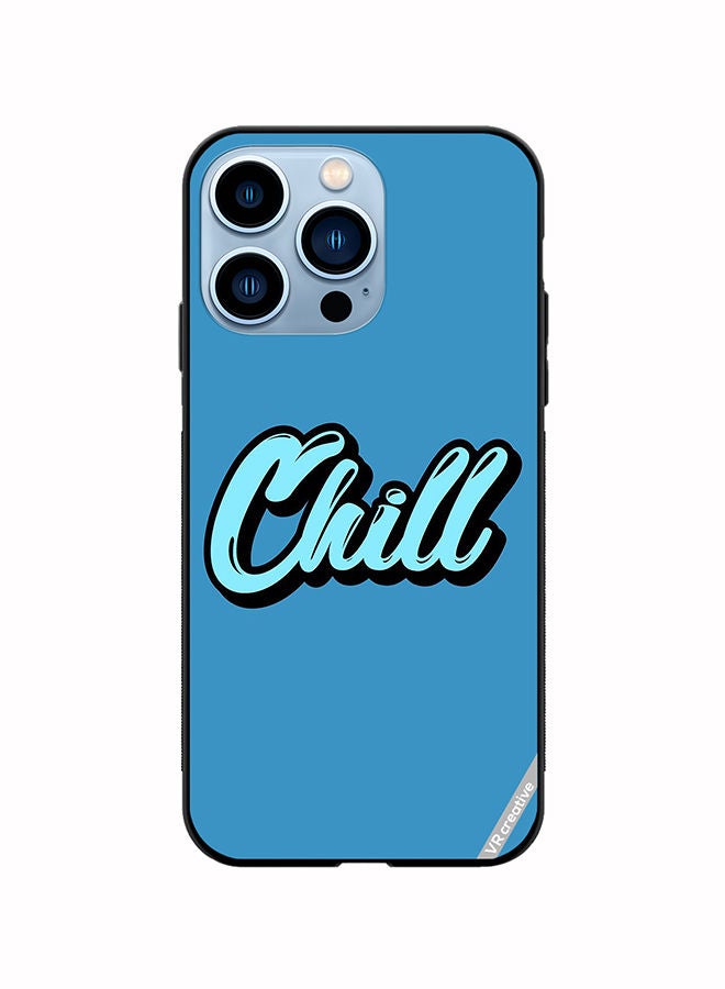 VR CREATIVE Protective Case Cover For Apple iPhone 13 Pro Chill In Blue Color Design Multicolour - Image 1