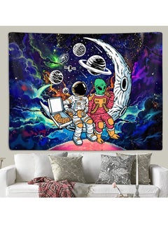 Excefore Trippy Astral Expedition Tapestry, Funny Space Astronaut Alien Tapestry for Men Guys Bedroom Psychedelic Space Adventure for Cosmic Decor, College Dorms, and Living Rooms - 150*130cm  - Image 2