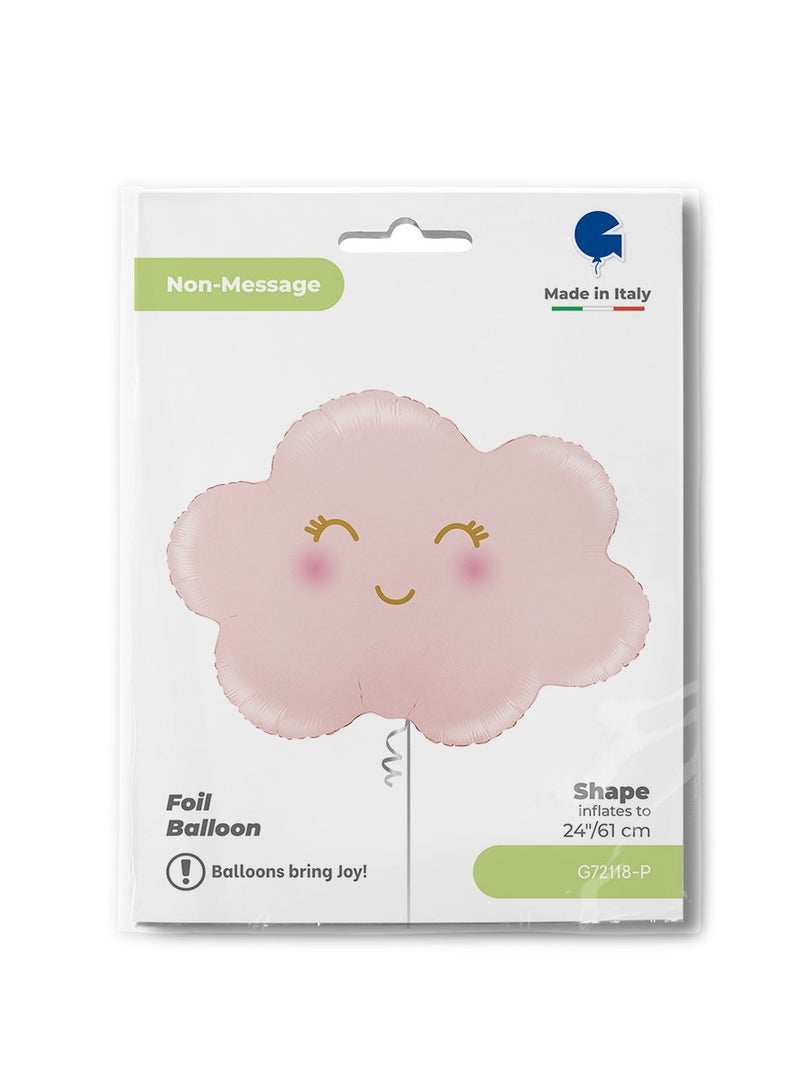 GRABO 24" Foil Balloon Cloud Satin Pastel Pink - Image 3