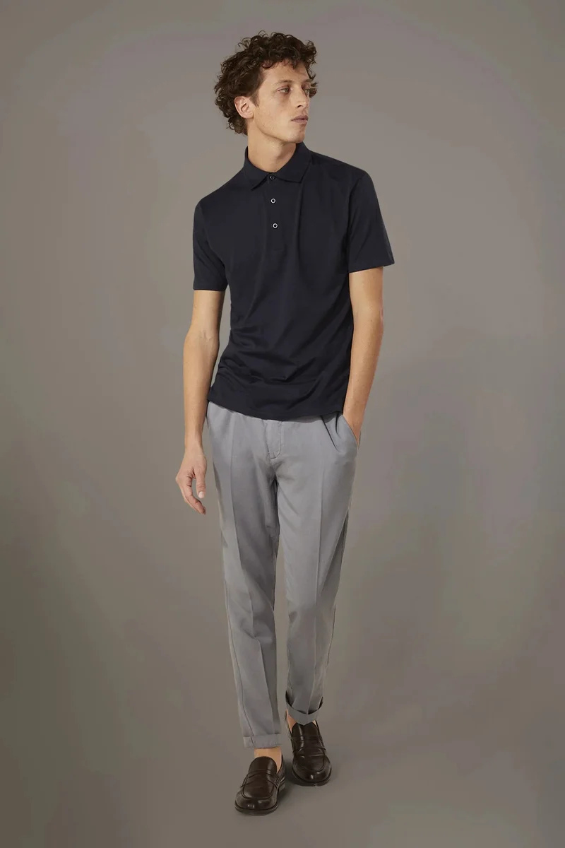 linen blend chino trousers - LT Sugar