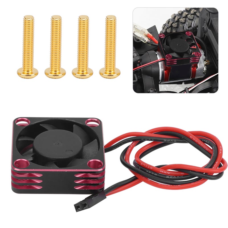 30x30mm Aluminum Cooling Fan 28000RPM Used for RC540 Brushless Motor Accessory PartsRed - Image 2