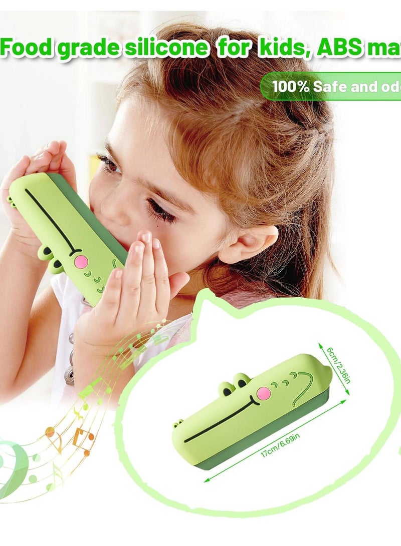 Excefore Harmonica for Kids, Key of 16-Hole Diatonic Harmonica with Protective Cover - Perfect Musical Instrument Toy for Boys and Girls Beginners, Ideal Birthday Gift and Party Fun - Image 2