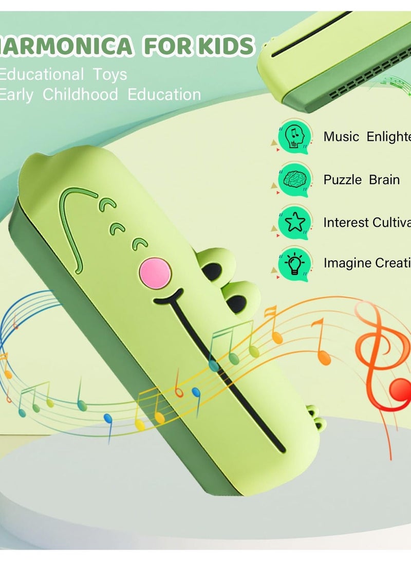 Excefore Harmonica for Kids, Key of 16-Hole Diatonic Harmonica with Protective Cover - Perfect Musical Instrument Toy for Boys and Girls Beginners, Ideal Birthday Gift and Party Fun - Image 3