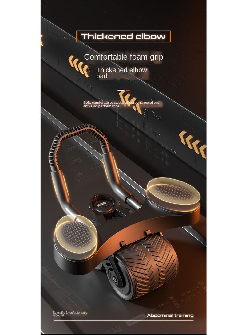 Y&D Automatic Rebound Abdominal Roller Tool with Elbow Support and Digital Meter Core Strength Training - Image 2