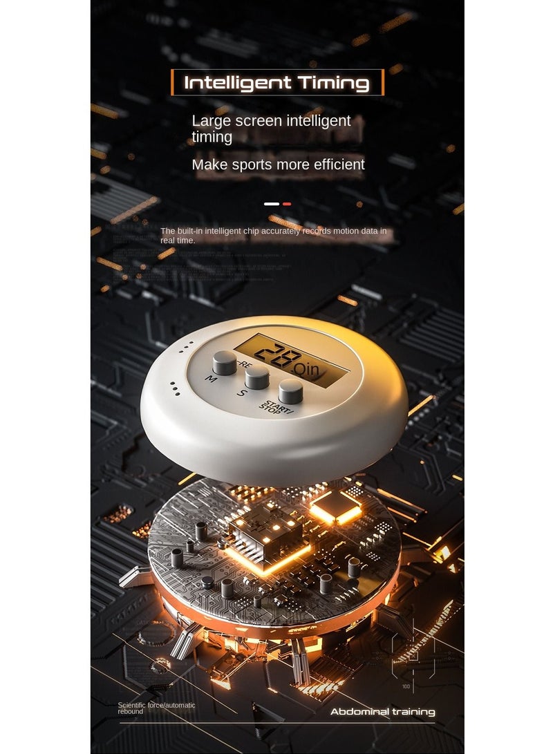 Y&D Automatic Rebound Abdominal Roller Tool with Elbow Support and Digital Meter Core Strength Training - Image 3