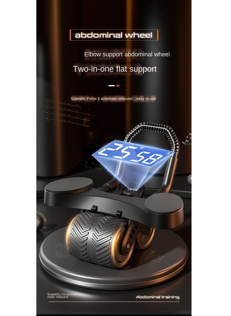 Y&D Automatic Rebound Abdominal Roller Tool with Elbow Support and Digital Meter Core Strength Training - Image 4