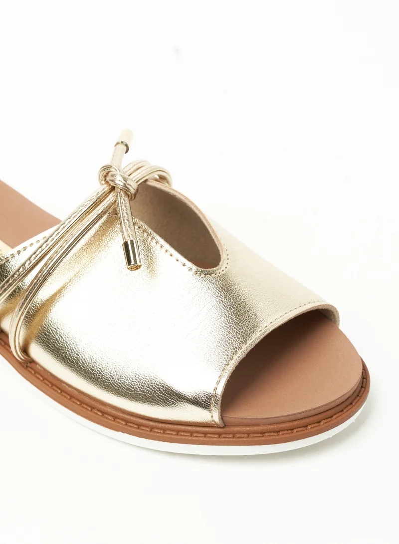 MOLECA Moleca Ladies Flat Sandals Golden | Made In Brazil