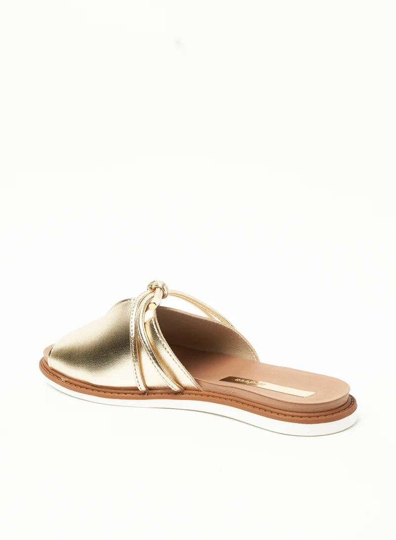 MOLECA Moleca Ladies Flat Sandals Golden | Made In Brazil