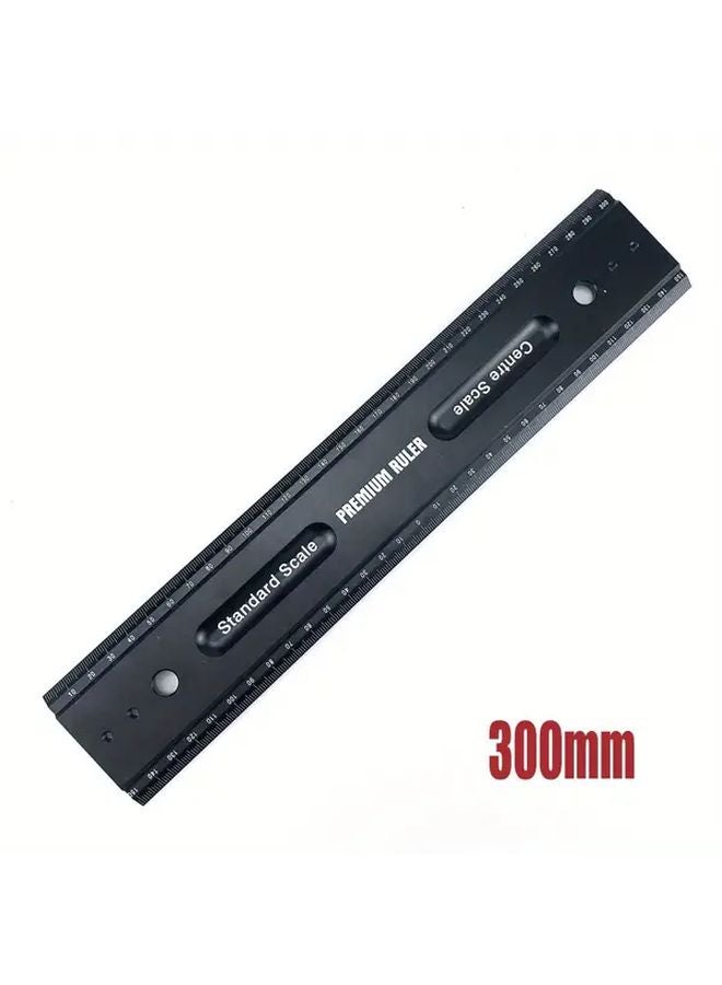 Precision Aluminum Alloy Square Ruler 300mm Multi Function Measuring Scribing Tool - Image 1