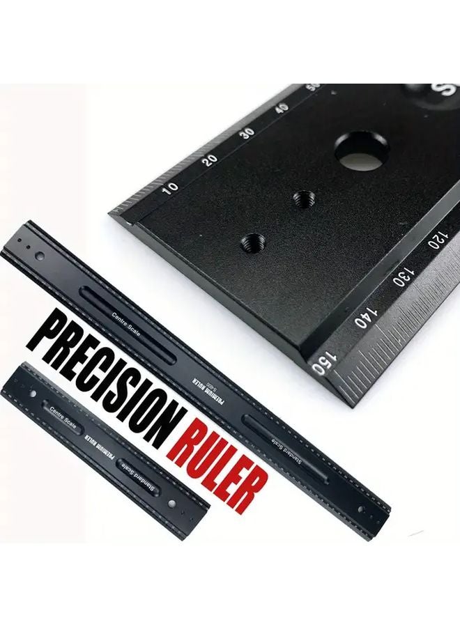 Precision Aluminum Alloy Square Ruler 300mm Multi Function Measuring Scribing Tool - Image 3