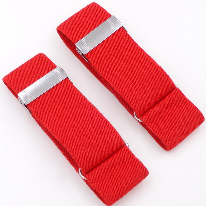 Soul-Calming Fabric Cufflinks Men Women Blazer Sleeve Bands Red 
