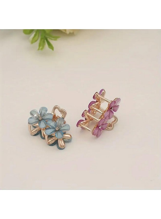APSAMBR Hair Clips Crystal Flower Hair Clips Hair Decorations for Women Hair barrettes for Fine Hair Alligator Bling Bling Hairpin - Image 5