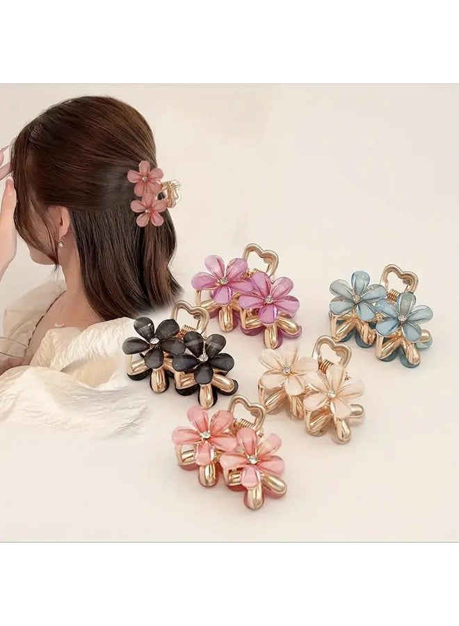 APSAMBR Hair Clips Crystal Flower Hair Clips Hair Decorations for Women Hair barrettes for Fine Hair Alligator Bling Bling Hairpin - Image 1