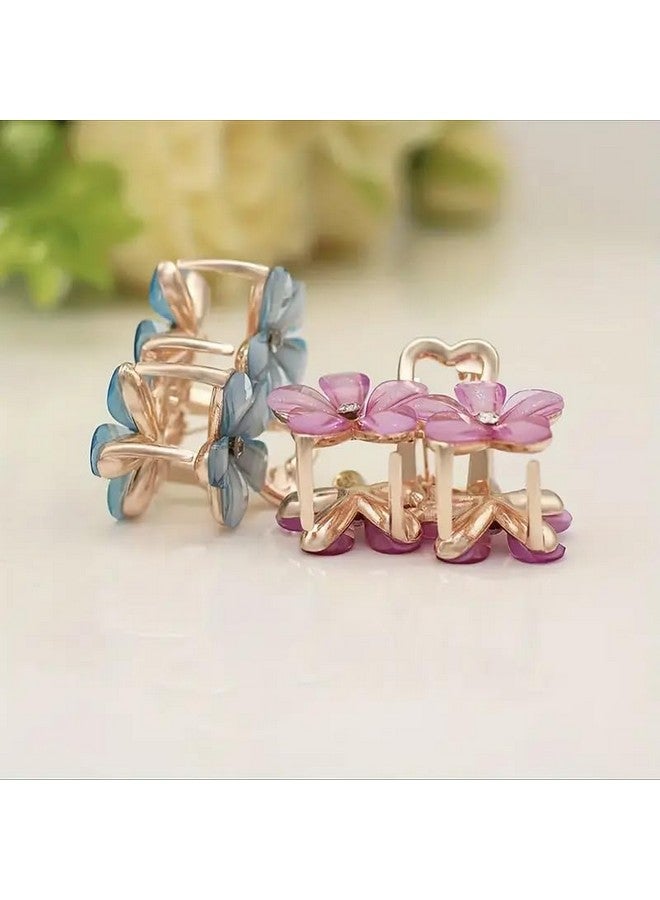 APSAMBR Hair Clips Crystal Flower Hair Clips Hair Decorations for Women Hair barrettes for Fine Hair Alligator Bling Bling Hairpin - Image 2