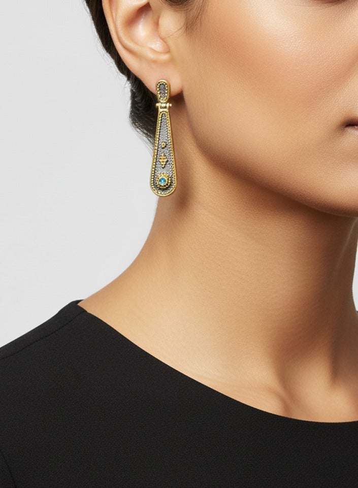 بي تي سي إيلا - أقراط فضة مطليه بالذهب (SIL0546) - Image 1