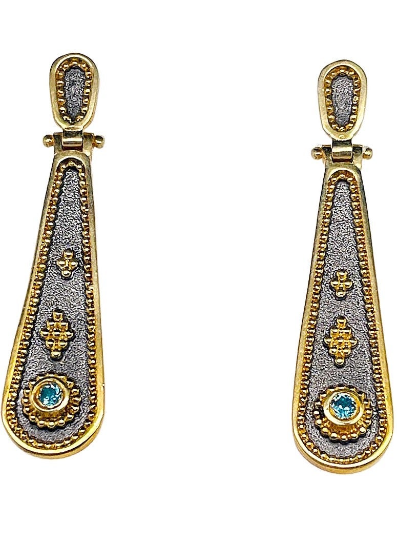 بي تي سي إيلا - أقراط فضة مطليه بالذهب (SIL0546) - Image 2