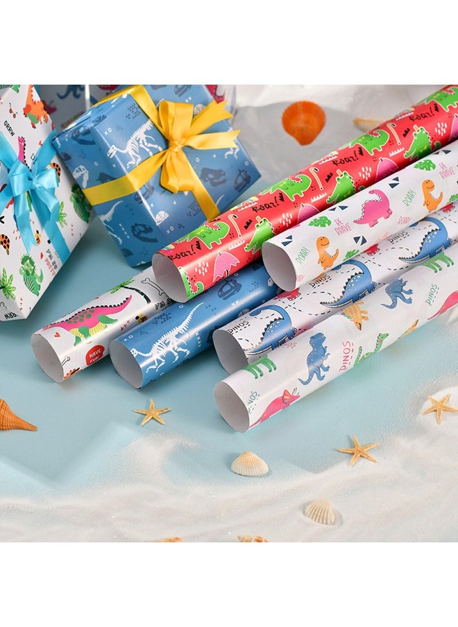 Zeemey 6 Sheets Gift Wrapping Paper With Accessories,Holiday Gift Wrapping Paper,Birthday Gift Box Gift Wrapping DIY, Gift Wrapping Paper for Birthday, Holiday, Wedding, Party,Kids Gift Wrapping (70cmX50cm)  - Image 2