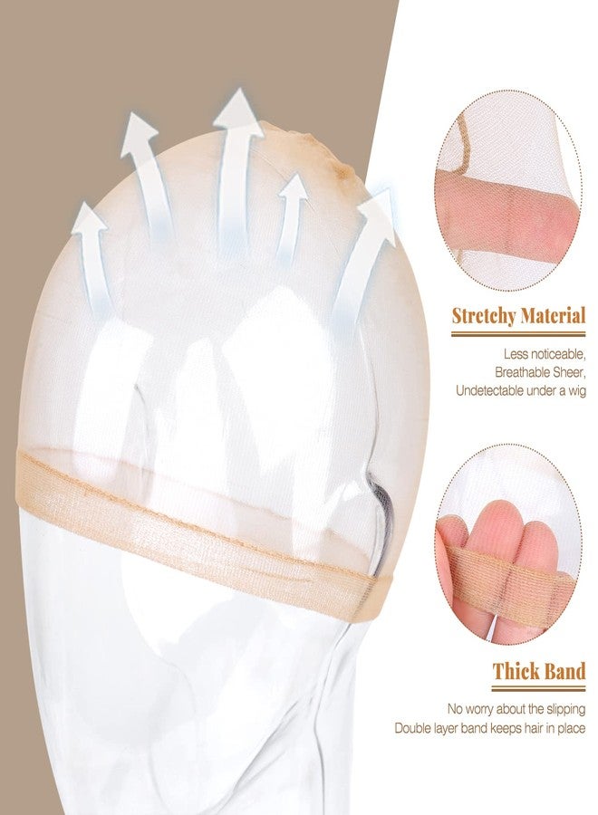 IKOCO HD Wig Cap, IKOCO 8Pcs Transparent Wig Cap for Women Lace Front Ultra Thin, Nude - Image 3