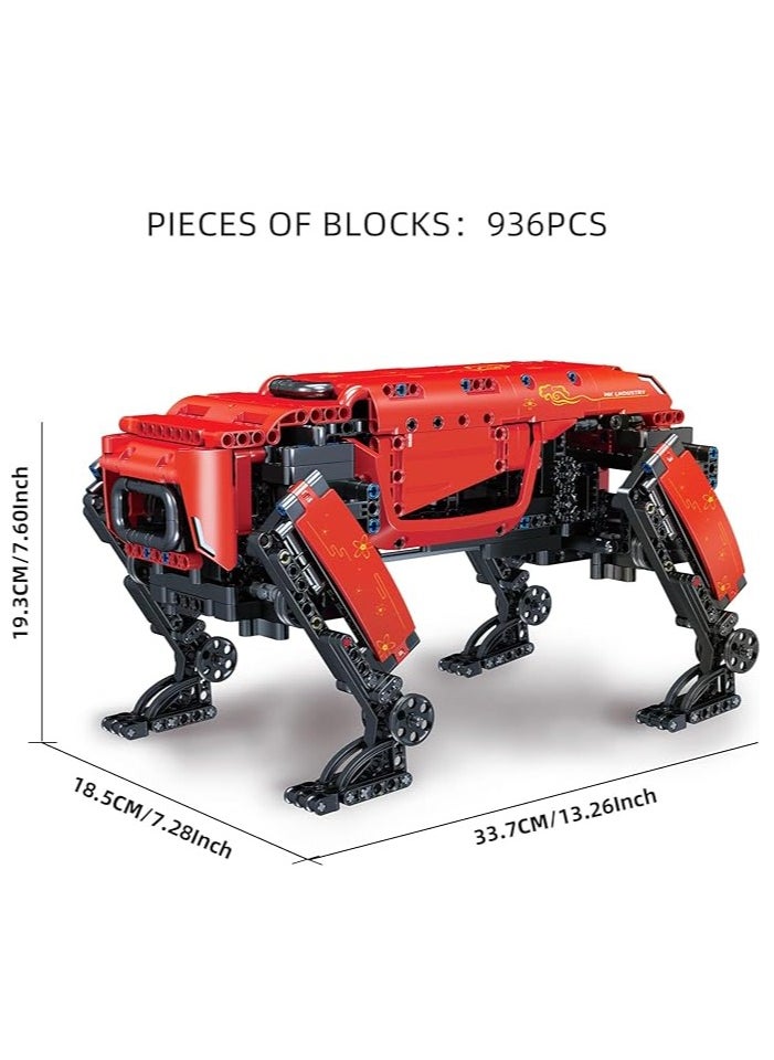 mould king 15067 Educational Robot Dog MK Dynamics Building Block Toy , MOC Building Blocks Set to Build, Gift for Boy &  Girl Age 8+/Adult Collections Enthusiasts(936 Pieces with Motor/APP Remote Control)  - Image 3