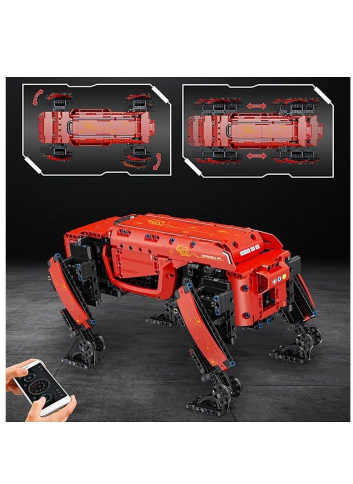 mould king 15067 Educational Robot Dog MK Dynamics Building Block Toy , MOC Building Blocks Set to Build, Gift for Boy &  Girl Age 8+/Adult Collections Enthusiasts(936 Pieces with Motor/APP Remote Control)  - Image 4