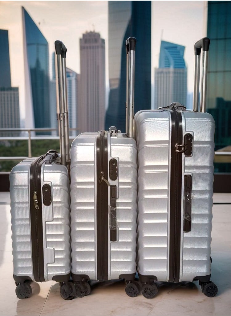 Aklsvion - Luggage Sets 3 Piece(20/24/28)-Suitcase Set- Luggage with Wheels-PC + ABS Durable Lightweight Rotating hardshell suitcase - Image 1