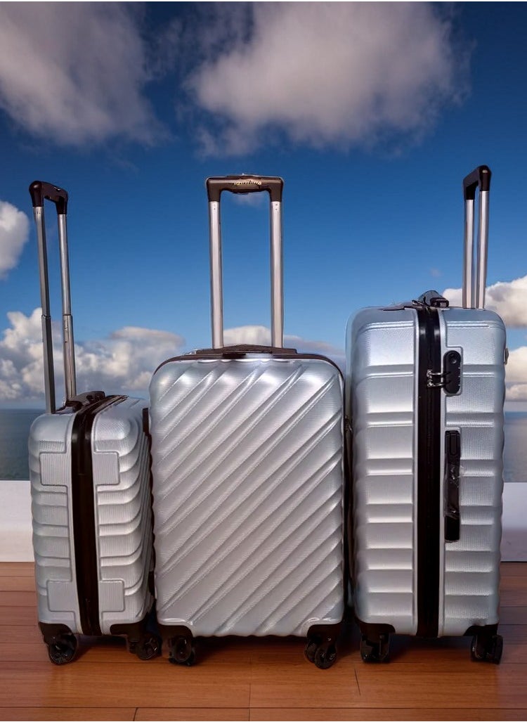 Aklsvion - Luggage Sets 3 Piece(20/24/28)-Suitcase Set- Luggage with Wheels-PC + ABS Durable Lightweight Rotating hardshell suitcase - Image 1