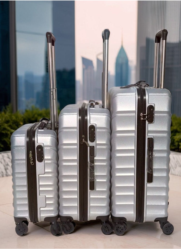 Aklsvion - Luggage Sets 3 Piece(20/24/28)-Suitcase Set- Luggage with Wheels-PC + ABS Durable Lightweight Rotating hardshell suitcase - Image 1