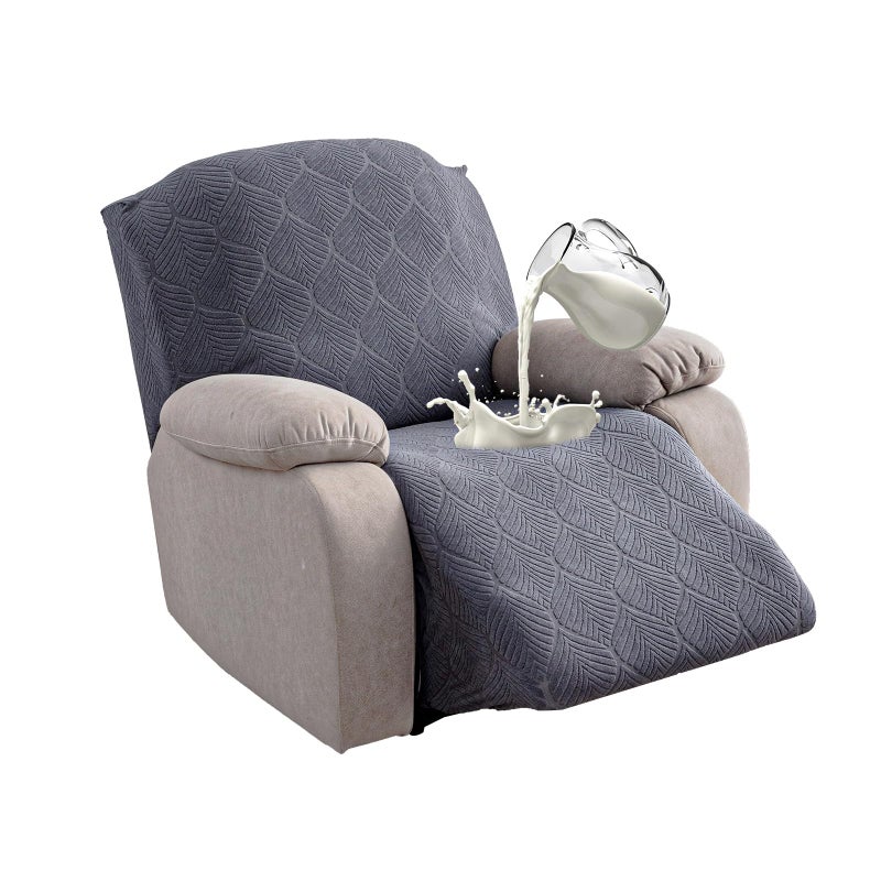 YUEANG 100% Waterproof Recliner Cover, 1 Pieces Reclining Chair Cover Stretch Sofa Slipcovers Washable Furniture Protector for Pets, Dogs, Kids (Dark Gray, 1 Seater X-Large) - Image 1