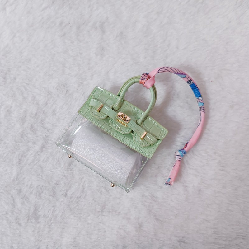 Internet Celebrant Mini Platinum Bag Transparent Car Key Hanging Accessories Exquisite Women'S Small Coin Purse Car Mini Bag - Image 1