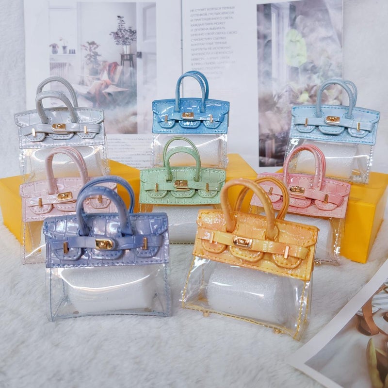 Internet Celebrant Mini Platinum Bag Transparent Car Key Hanging Accessories Exquisite Women'S Small Coin Purse Car Mini Bag - Image 3