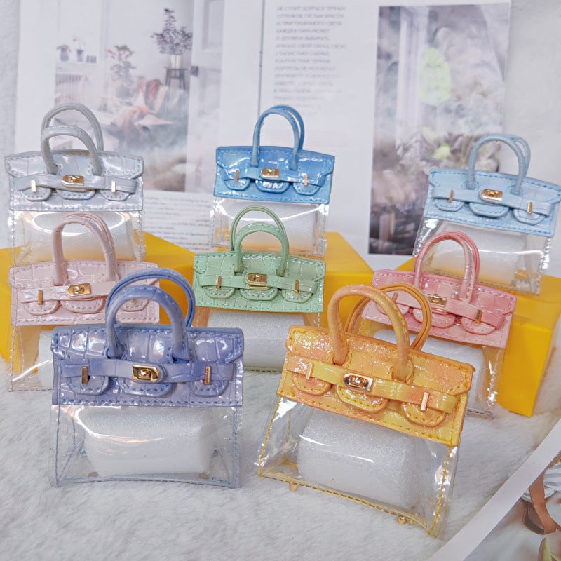 Internet Celebrant Mini Platinum Bag Transparent Car Key Hanging Accessories Exquisite Women'S Small Coin Purse Car Mini Bag - Image 2