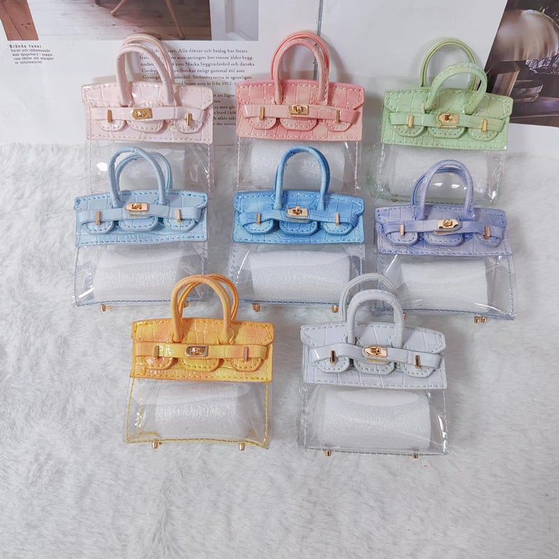 Internet Celebrant Mini Platinum Bag Transparent Car Key Hanging Accessories Exquisite Women'S Small Coin Purse Car Mini Bag - Image 4