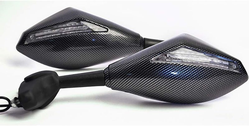 Motorefit مرايا خلفية للدراجات النارية من موتورفيت مع إشارات LED للدوران لسلسلة سوزوكي GSXR - Image 2