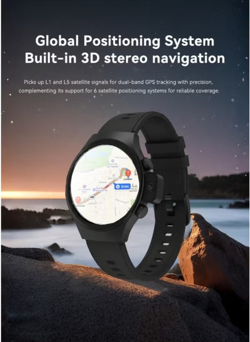 Smartbarry ساعة سمارتباري SM405 الذكية - شاشة سوبر أموليد، تدعم شريحة 4G ومكالمات الفيديو - إصدار رمضان الخاص - تشمل 2 أساور سيليكون - أسود - Image 4