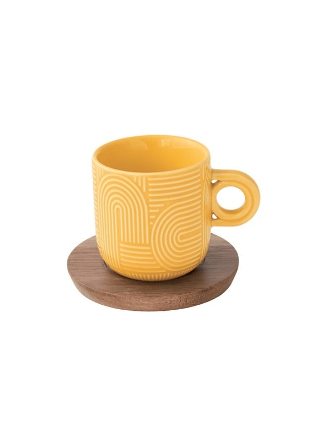 Easy Life 4-Piece Take a Loop Dishwasher Safe Cup and Saucer Set Multicolor 110ml - Image 5