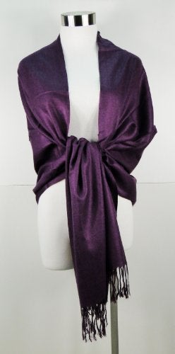 Tapp Collections Premium Pashmina Shawl Wrap Scarf - Purple - Image 3