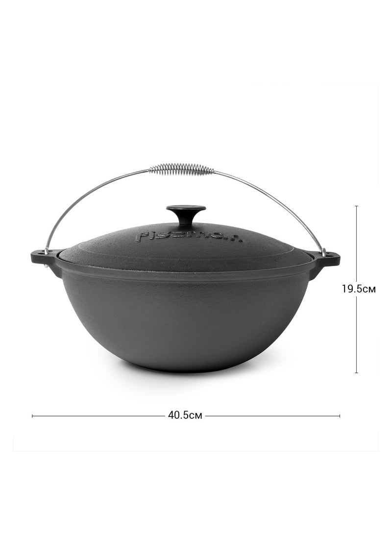 Fissman - Dutch Oven Cast Iron Cauldron 8.0L with Handle and Lid, Non-Stick Cast Iron Cauldron - Image 1
