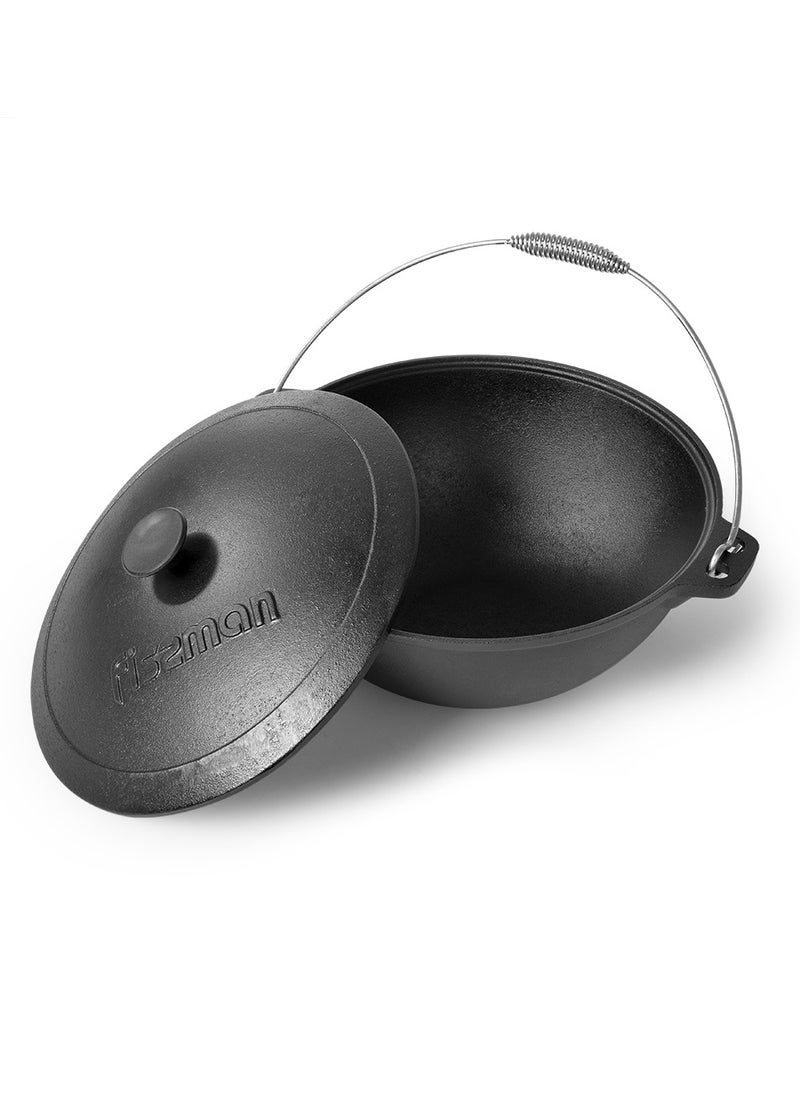 Fissman - Dutch Oven Cast Iron Cauldron 8.0L with Handle and Lid, Non-Stick Cast Iron Cauldron - Image 1