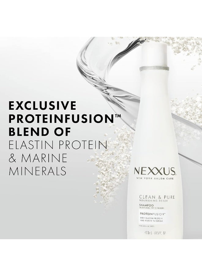Nexxus Clean And Pure Clarifying Shampoo For Nourished Hair With Proteinfusion, Paraben-Free 13.5 Oz - Image 3