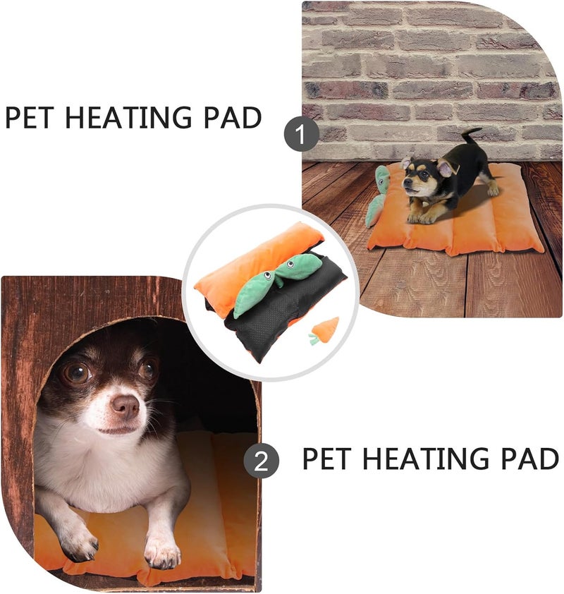 GALPADA Decorative Cat Tent Pet House with Thermal Pumpkin Pad Winter Warm Cushion Mat Indoor Bed for Cats and Small Dogs - Image 3