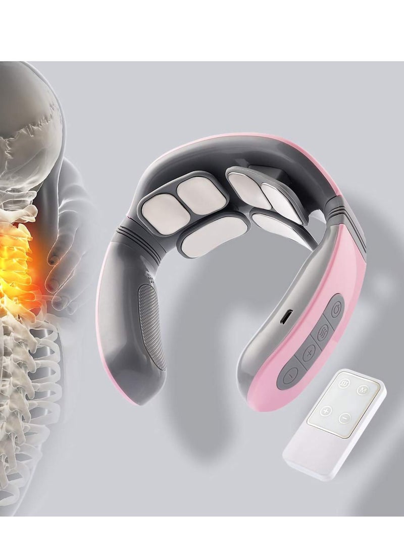 الأزرق جي دبليو Smart Neck Massager with Heating, TENS Electromagnetic Pulse Intelligent Deep Tissue Massage for Muscles Pain Relief Relax - Image 1