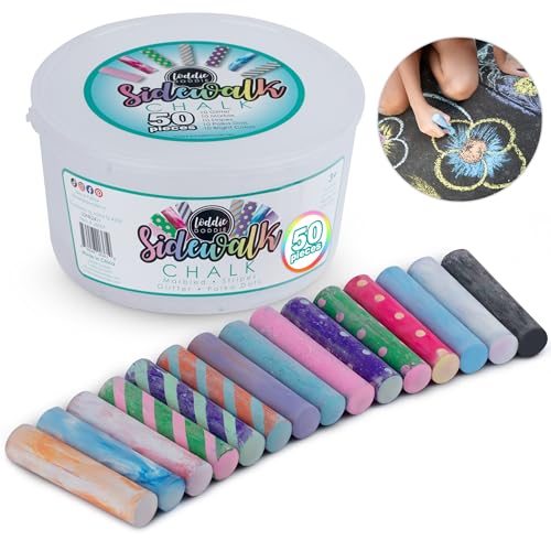 Loddie Doddie Jumbo Bucket Black Sidewalk Chalk for Kids Bucket - 20 Count - Washable Non-Toxic Formula - Outdoor Kids Activities - Image 2