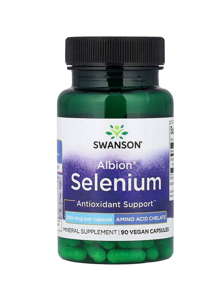 سوانسون ألبيون سيلينيوم، 200 ميكروغرام، 90 كبسولة نباتية