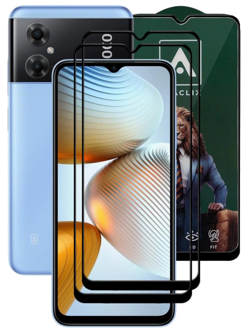 ACLIX 2 Pieces Antistatic ESD Dustproof Premium Quality High Definition Tempered Glass Screen Protector Designed For Xiaomi Poco M4 5G - Image 1
