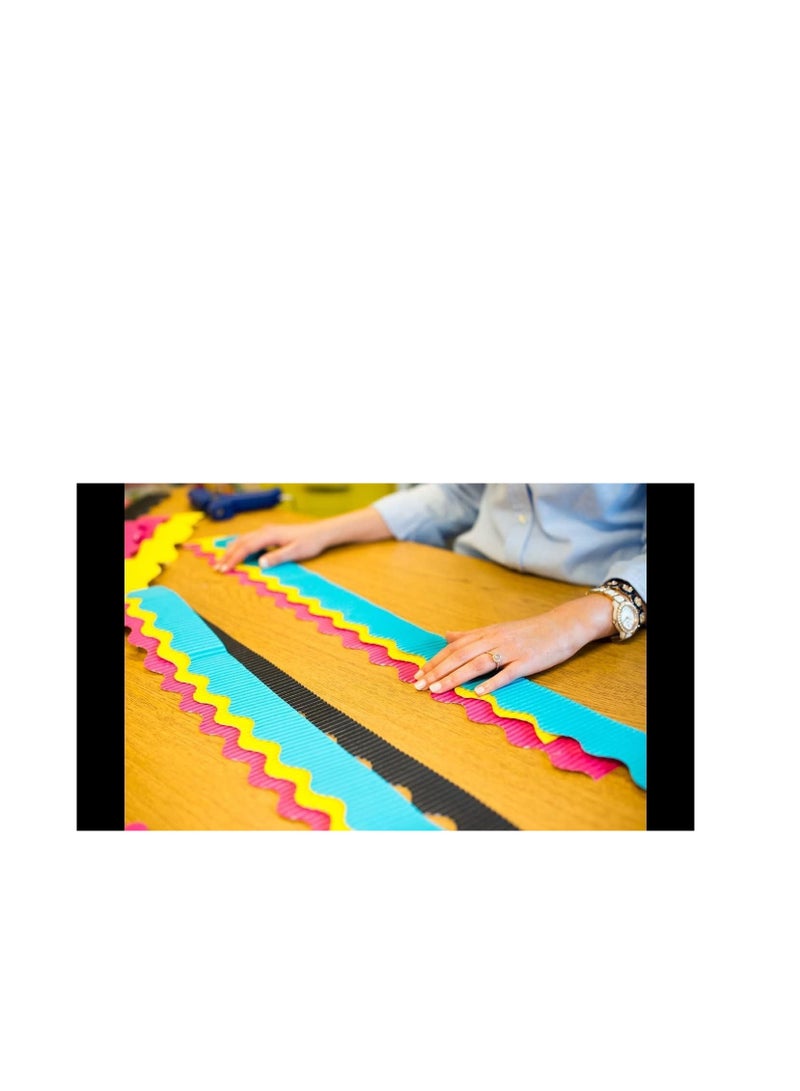 Terabyte Corrugated Border Rolls, White, 10cm x 15m - Image 5